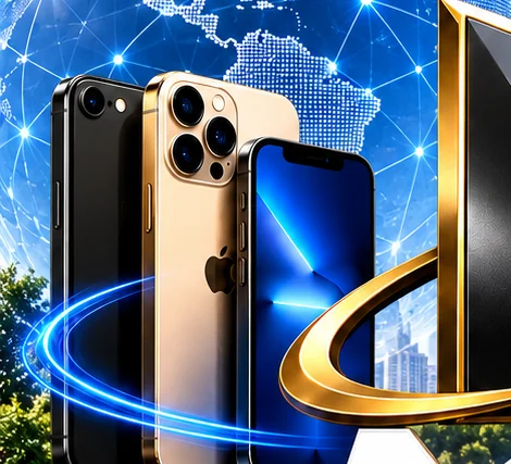 Three phones from the Mac Wireless artwork